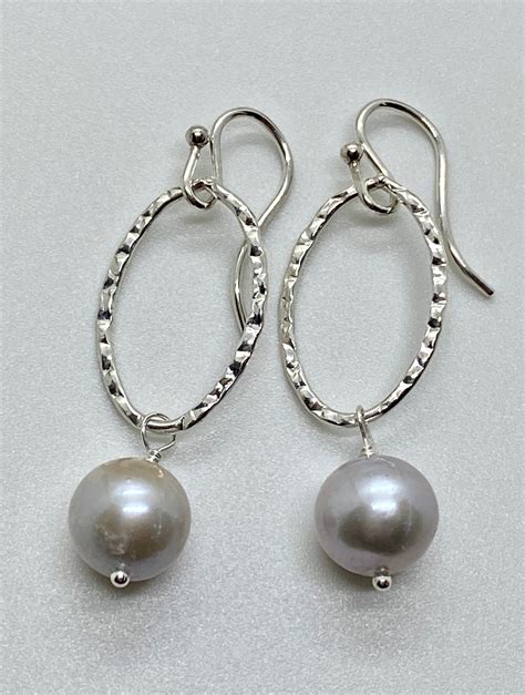 Sterling Silver Grey Freshwater Pearl Earrings