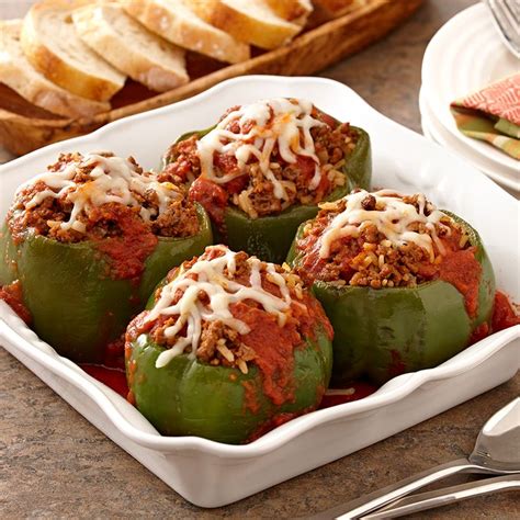 Perfect stuffed bell peppers in under 30 minutes. beef stuffed peppers no rice