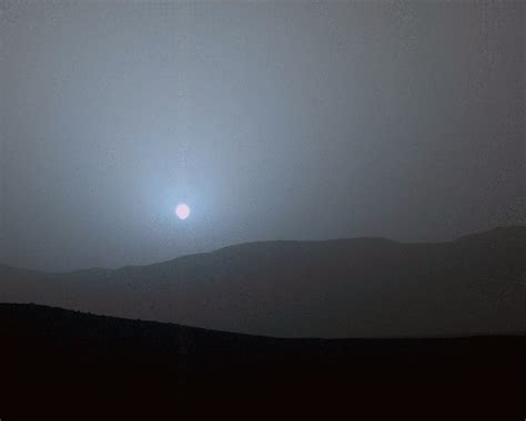 Sunset Photographed From Gale Crater By The Mars Curiosity Rover On