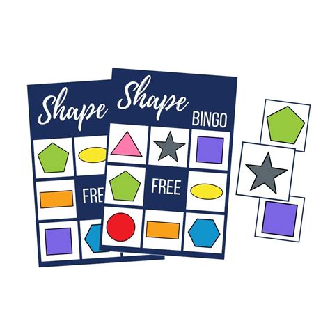 Printable Shape Bingo Cards Preschool Digital Download Game Toddler