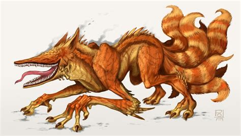 Demon Fox By Polawat Demon Fox Art Mystical Creatures