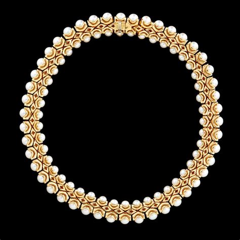 Bulgari Double Row Pearl Choker Italy 66mint Fine Estate Jewelry