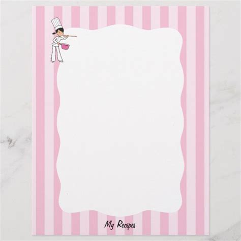 Cute Chef Recipe Pages For Binder Chef Recipes Recipe