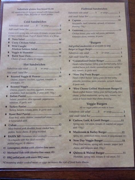 Menu At New Day Eatery Pub And Bar Port Angeles