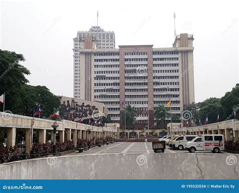 Quezon City Municipal Hall Facade In Quezon City Philippines Editorial