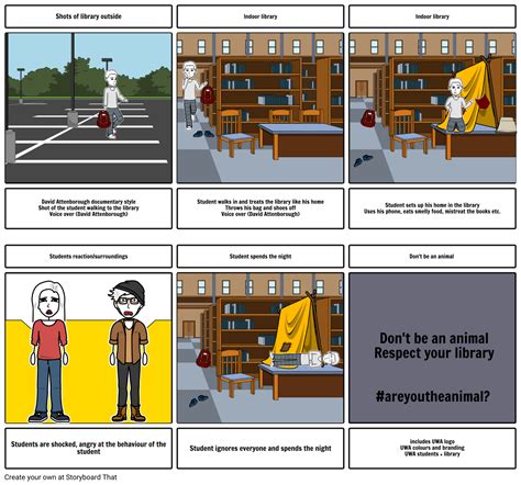 Library Storyboard By 21522673