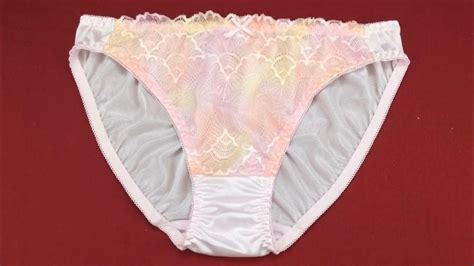 Pink Nylon Panties Womens Underwear Panty Bikini Sexy With Lace On Front And Ribbon Japanese Sty