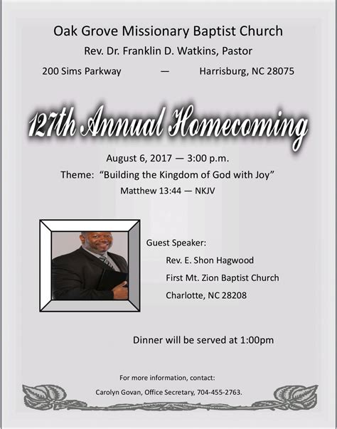 Church Homecoming Themes