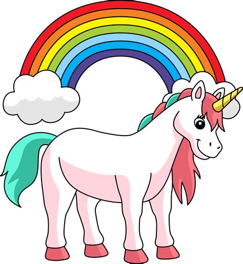 Rainbow Unicorn Cartoon Colored Clipart Vector Art At Vecteezy