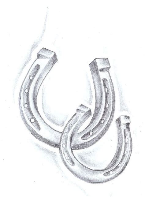 Horseshoe Tattoo Sketch With Pretties Around It Or The Big One