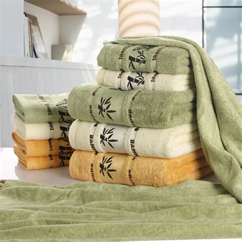 Drop Shipping Bamboo Towel Set Hand Face Towel And Bath Towels For