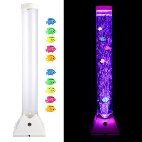 7 Led Color Changing Bubble Lamp Fish Tube Floor Tower Sensory Mood