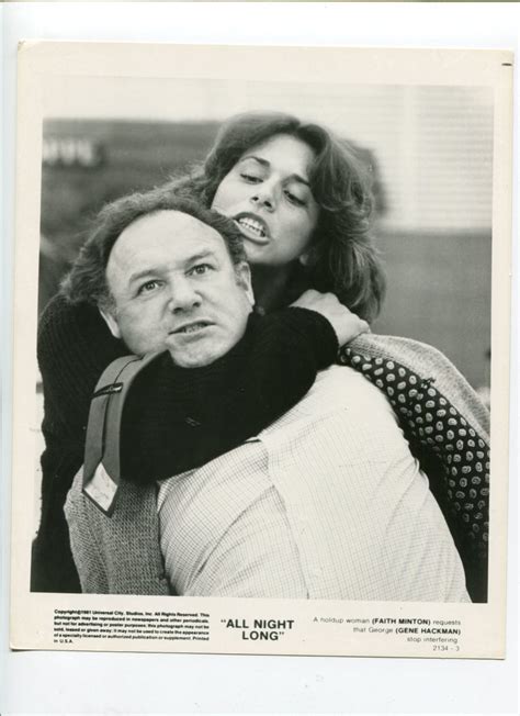 All Night Long Faith Minton And Gene Hackman 8x10 B W Still Photograph