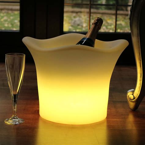 Illuminated Led Ice Bucket With Remote Cordless Outdoor Pk Green Usa