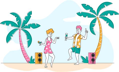 Best Premium Tropical Beach Party Illustration Download In Png And Vector