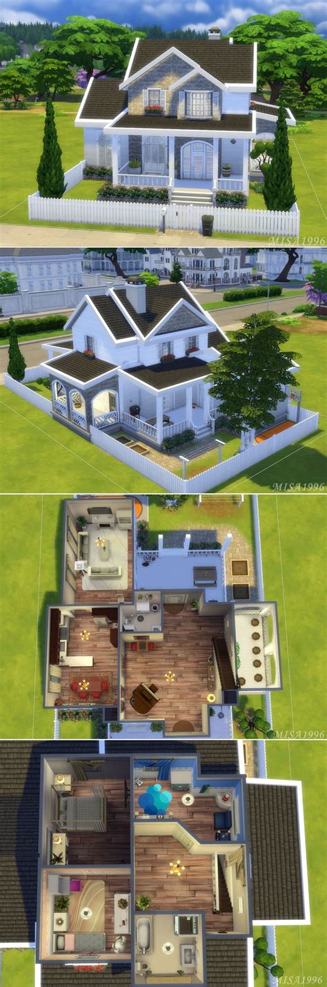Пин от пользователя Mistypeery на доске Sims 4 House Plans Дом симсов
