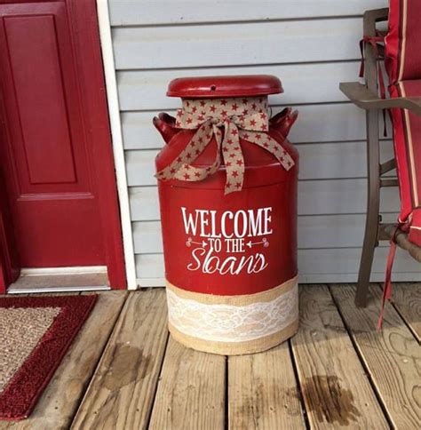 Personalized Family Name Decal for Milk Can Front Door or | Etsy