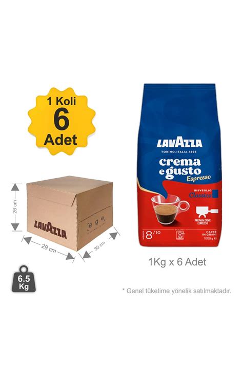 LavAzza Crema E Gusto Çekirdek Kahve - 1 Koli - 1kg X 6 Adet Fiyatı