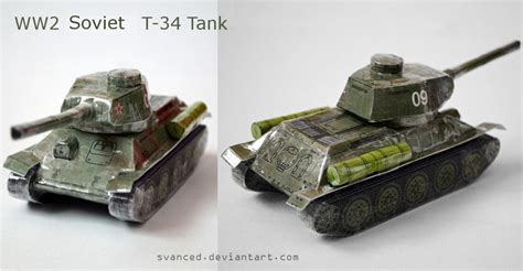 Req Ww2 Soviet T 34 Tank Papercraft 2 By Svanced On Deviantart