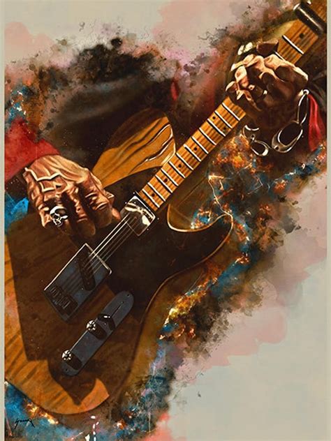 Keith Richardss Electric Guitar 12x16 Guitar Art Etsy Music Wall