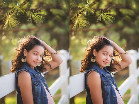 Side By Side Comparison Of Edited Photo With And Without Reflector By