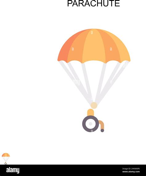 Parachute Simple Vector Icon Illustration Symbol Design Template For