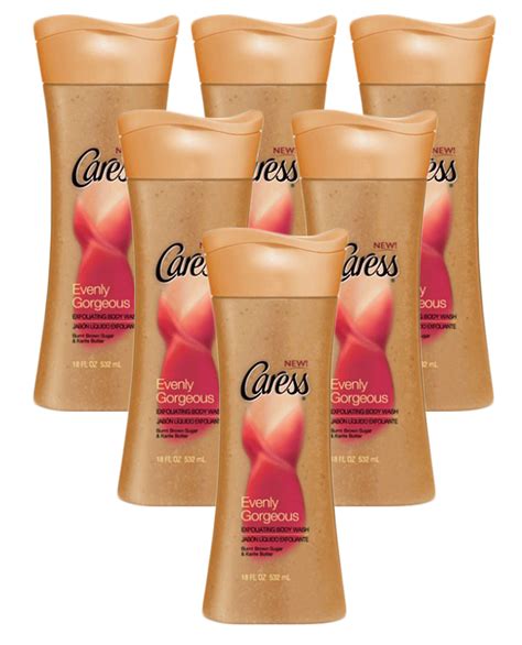 6 Pack Caress Exfoliating Body Wash Evenly Gorgeous 18 Ounces Ebay