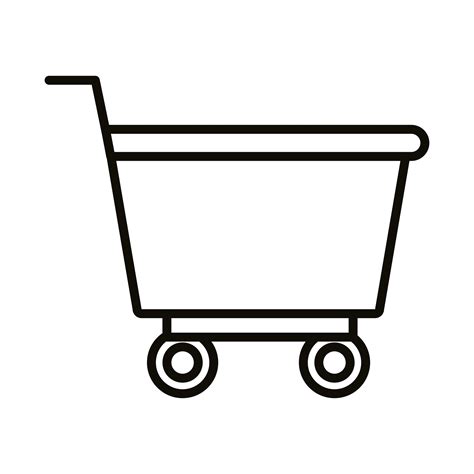 Shopping Cart Trolley Supermarket Line Style 2483079 Vector Art At Vecteezy