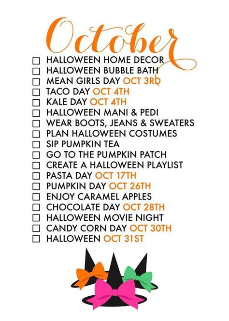 October Seasonal Living List Monthly Celebration How To Plan Months