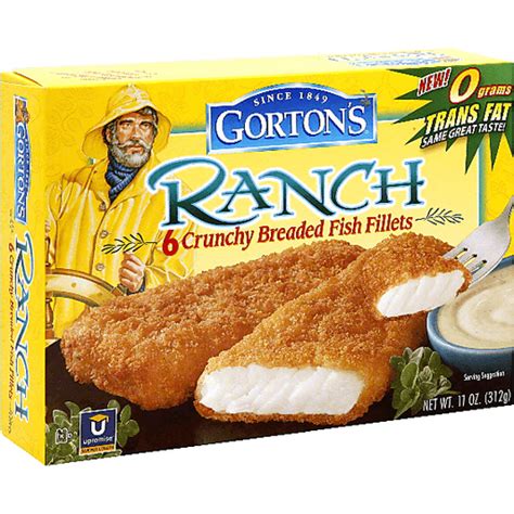 Gortons Crunchy Breaded Fish Fillets Ranch Frozen Foods Superlo Foods