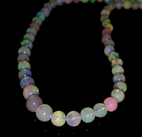 Opal Beaded Necklace Gemstone Ct Good Quality Natural Etsy Uk