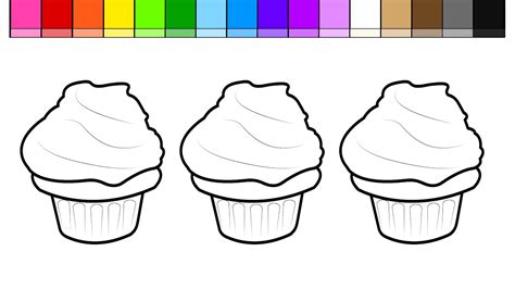 Cupcake outline cupcake template cupcake card cupcake coloring pages felt crafts paper crafts classroom birthday lesson plans for toddlers fuzzy loves cupcake coloring pages and banners. Learn Colors for Kids and Color and Decorate Cupcakes ...