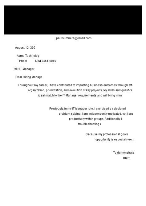 It Intern Cover Letter Examples And Samples For 2024