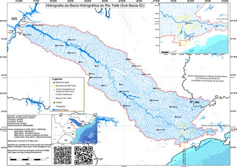 drenagem hidrografia da bacia hidrográfica do rio tietê download scientific diagram