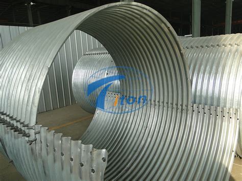 Two Half Plate Assembled Metal Pipe Nestable Corrugated Steel Pipe
