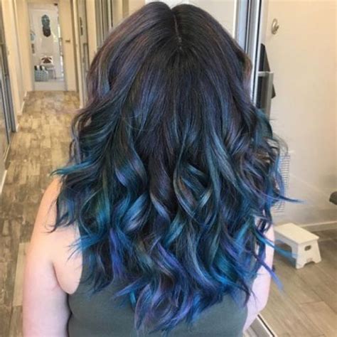 Brown hair blue highlights blonde brown hair color blue brown hair blonde ombre hair dark brunette hair hair color streaks light brown hair brown hair colors dark brown. 27 Bold Blue Hair Color Ideas (Highlights, All Over Color ...