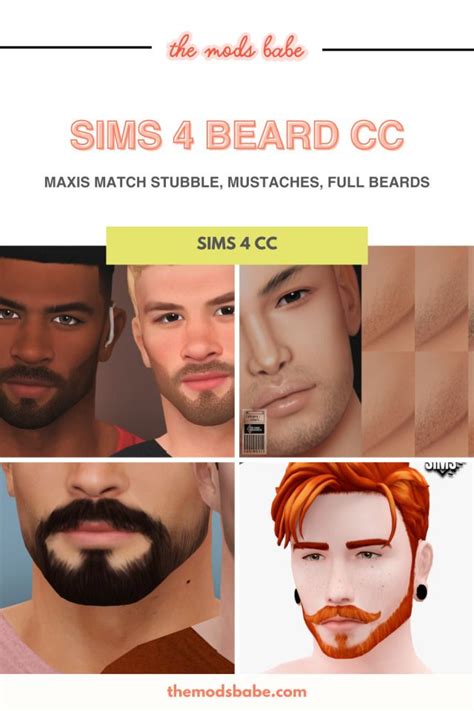 21 Best Sims 4 Beard Cc And Maxis Match Facial Hair Cc Maxis Match