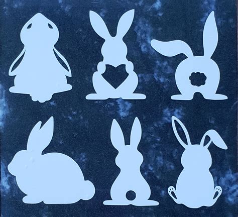 Bunny Vinyl Decal Rabbit Sticker Cute Bunny Rabbit Owner Etsy Vinyl