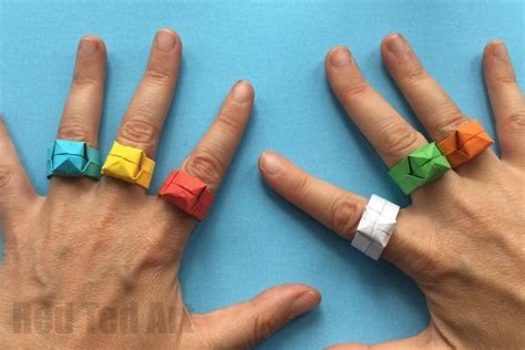 Easy Origami Ring Diy Red Ted Art Make Crafting With Kids Easy