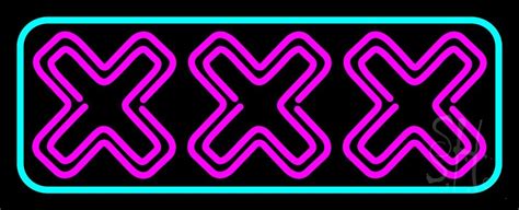 Xxx Turquoise Border Led Neon Sign Adult Neon Signs Everything Neon