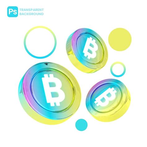 Premium Psd 3d Rendering Bitcoin Icons Isoloated On White Background