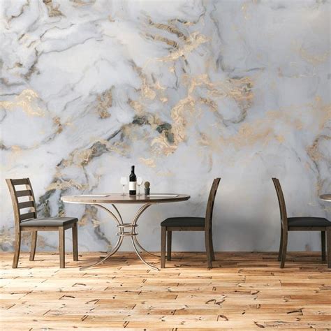 Marble Effect Wallpaper Wall Mural Etsy In 2021 Marble Effect
