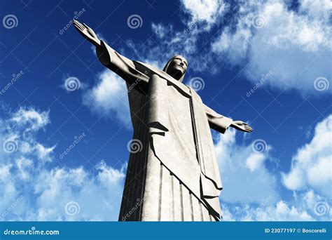 Statue De Jésus Dans Rio De Janeiro Brésil Corcovado Mois Illustration