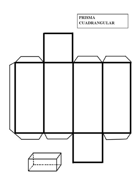 Prisma Cuadrangular Cuerpos Geometricos Para Armar Figuras