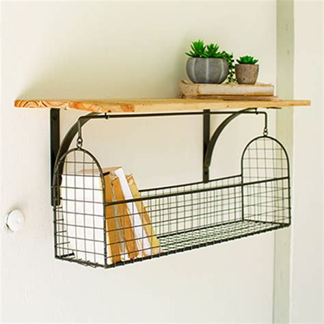 Mar 12, 2020 · this one is a bit unique and simple. Wall Shelf With Basket Organizer | Wall shelf with baskets ...