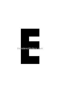 3 alphabet kit for curbs stencil sku: Print 3 Inch E Letter Stencil - Free Stencil Letters