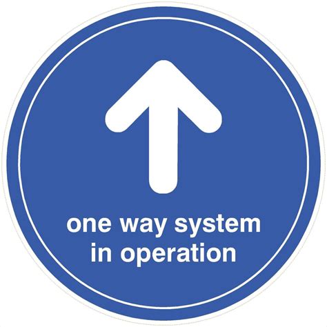 One Way System In Operation Arrow Floor Sticker