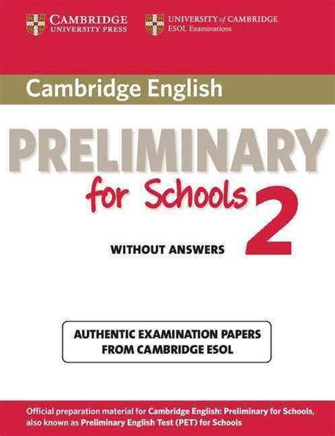 Cambridge English Preliminary For Schools 2 Students Book W Authentic