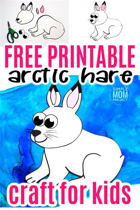 Free Printable Arctic Hare Craft For Kids With Template Simple Mom