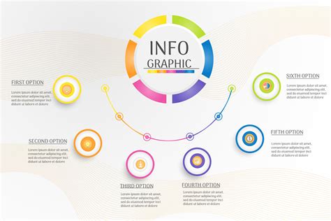 Design Business Template 6 Steps Infographic Chart Element With Place